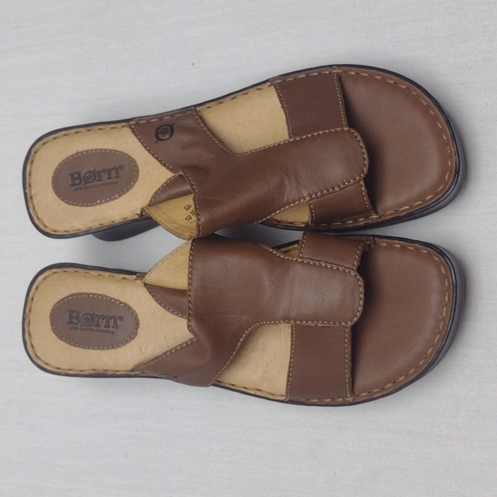Born Strappy Slip On Wedge Sandal